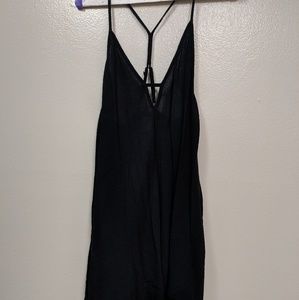 Strappy black coverup